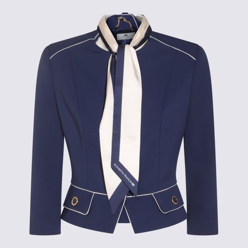 Elisabetta Franchi Blue Blazer - Elisabetta Franchi - Modalova