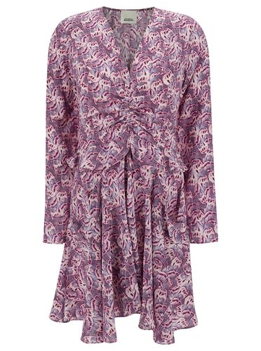 Mini Dress With All-over Graphic Print In Stretch Silk Woman - Isabel Marant - Modalova