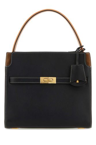 Two-tone Leather Small Double Lee Radziwill Handbag - Tory Burch - Modalova