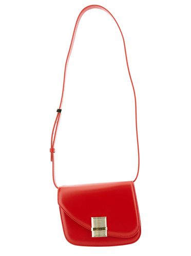 Oyster Asymmetric Crossbody Bag With Logo Detail In Leather Woman - Ferragamo - Modalova