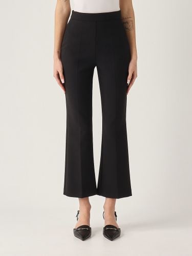 Pantalone Cropped In Crepe Trousers - Elisabetta Franchi - Modalova