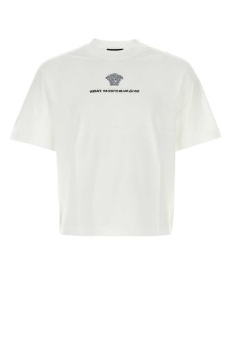 Versace White Cotton T-shirt - Versace - Modalova