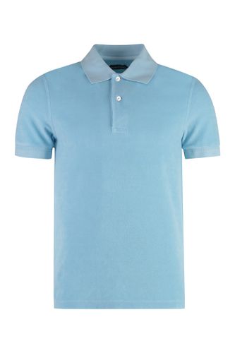 Short Sleeve Cotton Polo Shirt - Tom Ford - Modalova