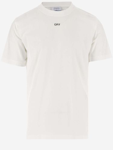 Off- Cotton Crop T-shirt With Logo - Off-White - Modalova