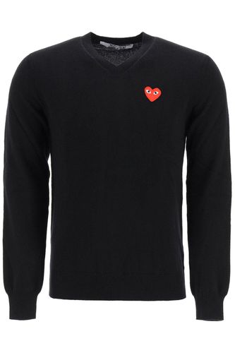 Logo V-neck Jumper - Comme des Garçons Shirt Boy - Modalova