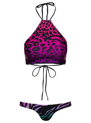 Animal-print Bikini Set In Fuchsia Technical Fabric Woman - The Attico - Modalova