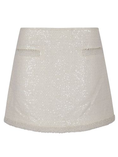 Boucle Pearl Trim Mini Skirt - self-portrait - Modalova