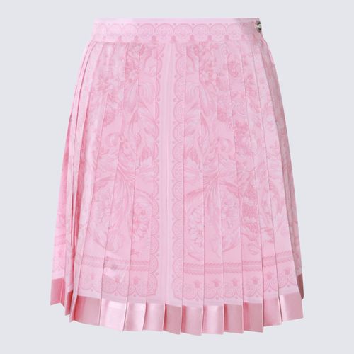 Versace Pink Silk Barocco Skirt - Versace - Modalova