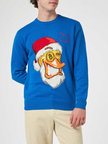 Man Crewneck Sweater With Crypto Ducky Jacquard Print Crypto Puppets Special Edition - MC2 Saint Barth - Modalova