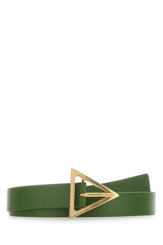 Army Green Leather Triangle Belt - Bottega Veneta - Modalova