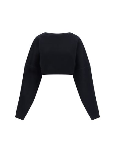 Crewneck Cropped Sweatshirt - Saint Laurent - Modalova