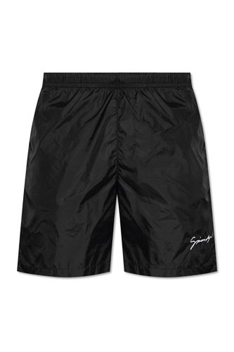 Logo Embroidered Elastic-waist Swim Shorts - Givenchy - Modalova