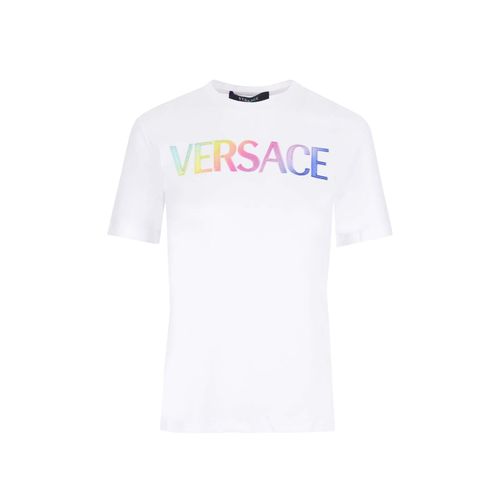 Versace Cotton Logo T-shirt - Versace - Modalova