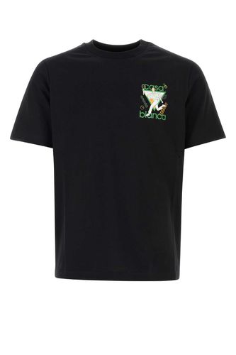 Casablanca Black Cotton T-shirt - Casablanca - Modalova