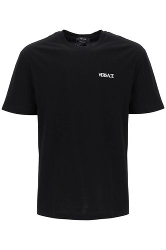 Versace Black fiamma Medusa T-shirt - Versace - Modalova