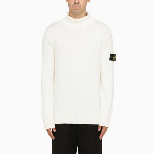 White Wool Turtleneck Jumper - Stone Island - Modalova