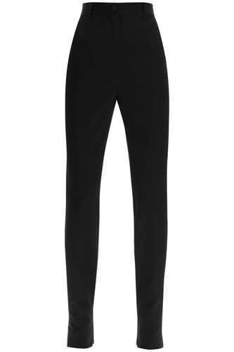 Slim Trousers With Zip Cuffs - Dolce & Gabbana - Modalova