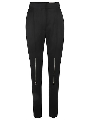 Zip Applique Regular Plain Trousers - Alexander McQueen - Modalova