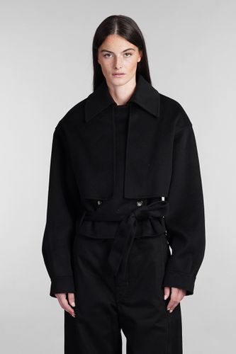 Nanushka Coat In Black Wool - Nanushka - Modalova