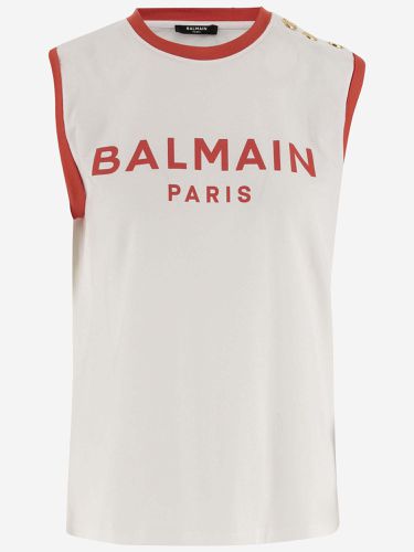 Balmain Cotton Tank Top - Balmain - Modalova