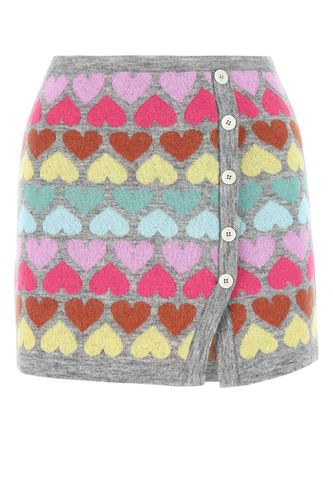 Embroidered Mohair Blend Mini Skirt - Marco Rambaldi - Modalova