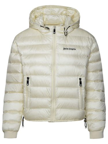 Ivory Polyamide Down Jacket - Palm Angels - Modalova