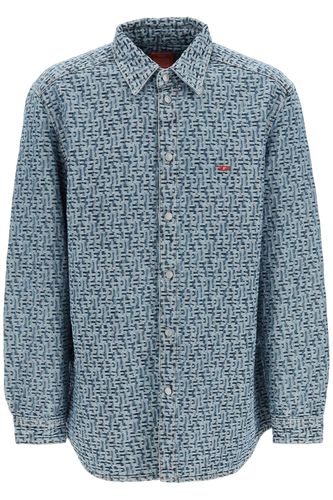 Diesel Monogram Denim Shirt - Diesel - Modalova