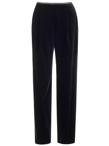 Wide Leg Velvet Trousers - Brunello Cucinelli - Modalova