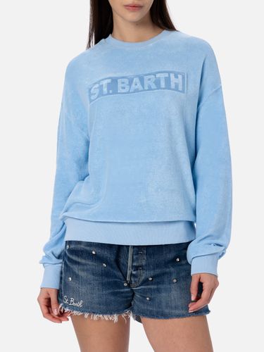 Woman Light Blue Terry Cotton Stardust Sweatshirt - MC2 Saint Barth - Modalova