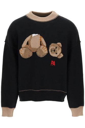 Teddy Bear Intarsia Sweater - Palm Angels - Modalova