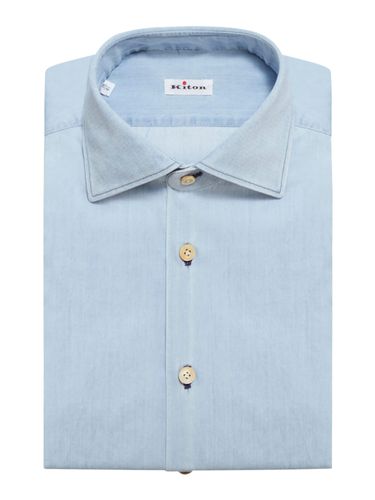 Kiton Denim Cotton Shirt - Kiton - Modalova