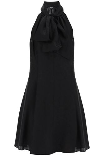 Barocco Dress In Black Silk Blend - Versace - Modalova