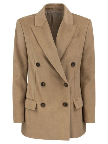 Double-breasted Jacket With Necklace - Brunello Cucinelli - Modalova