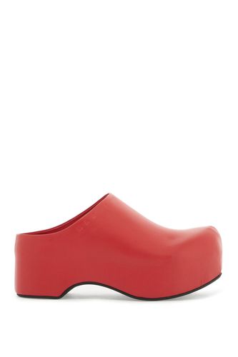 Marni Red Leather Sabots - Marni - Modalova