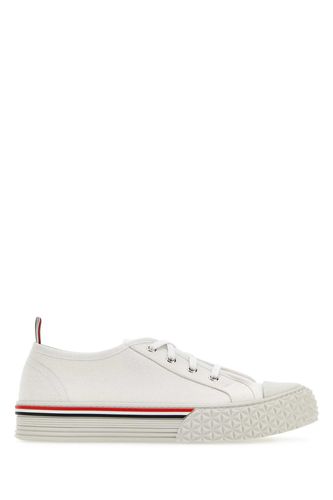 White Canvas Collegiate Sneakers - Thom Browne - Modalova