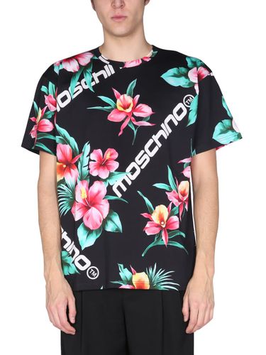 Moschino Floral Print T-shirt - Moschino - Modalova