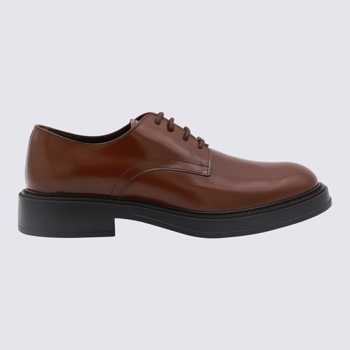 Tod's Brown Leather Lace Up Shoes - Tod's - Modalova