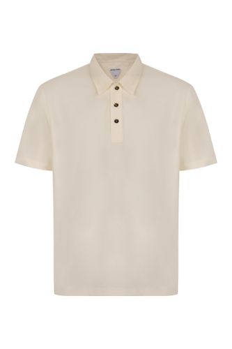 Cotton Piqué Polo Shirt - Bottega Veneta - Modalova