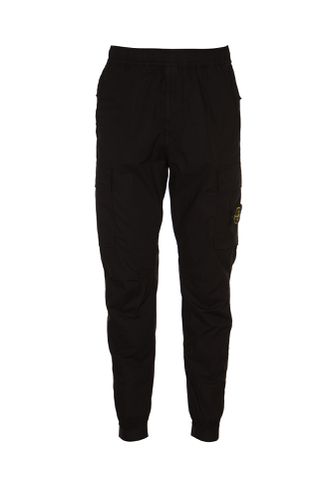 Elastic Waist Logo Patched Cargo Pants - Stone Island - Modalova