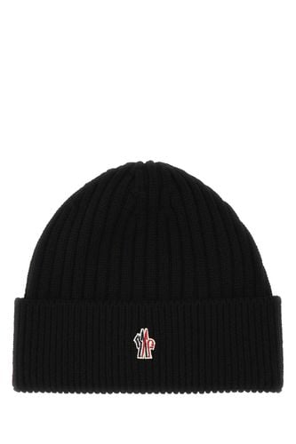 Black Wool Beanie Hat - Moncler Grenoble - Modalova