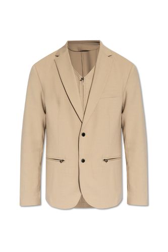 Blazer With Snap Closures - Emporio Armani - Modalova