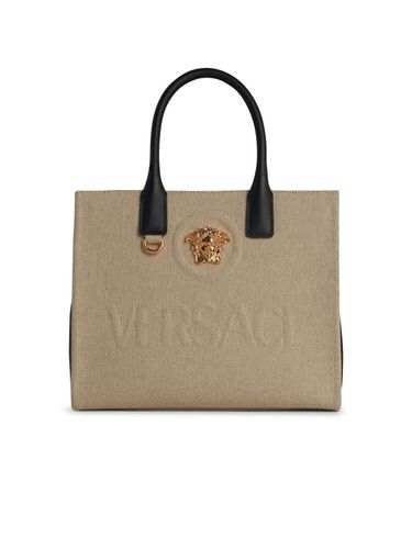 Versace Small tote Beige Tela Bag - Versace - Modalova