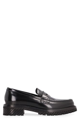 Off-White Combat Leather Loafers - Off-White - Modalova