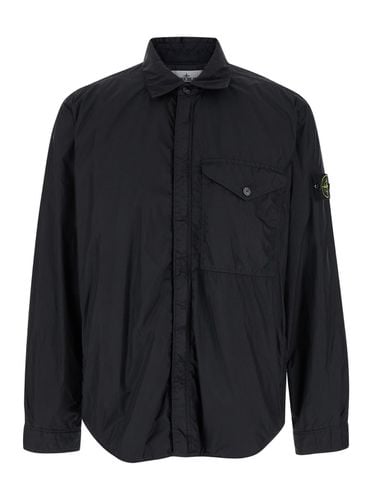 Black Jacket With Patch Pocket In Tech Fabric Man - Stone Island - Modalova