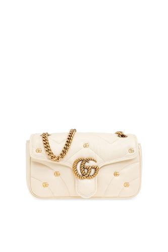 Gg Marmont Logo Plaque Small Shoulder Bag - Gucci - Modalova