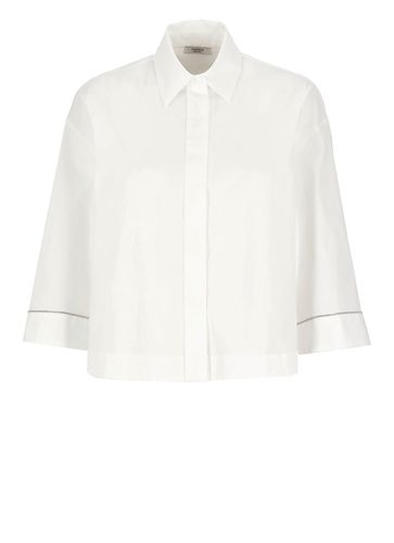 Peserico Plain Cotton Poplin Shirt - Peserico - Modalova