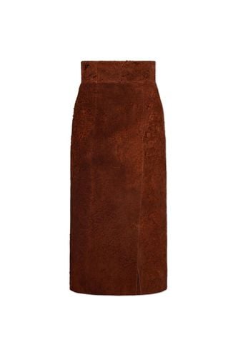 High Waist Front-slit Midi Skirt - Alexander McQueen - Modalova