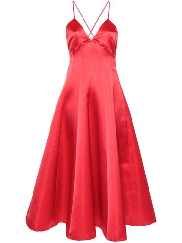 Satin Flared Maxi Dress - Philosophy di Lorenzo Serafini - Modalova