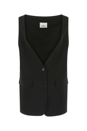 Burberry Black Silk Oversize Vest - Burberry - Modalova