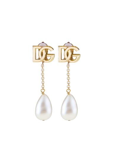 Dolce And Gabbana Clip Earrings With Pearls - Dolce & Gabbana - Modalova